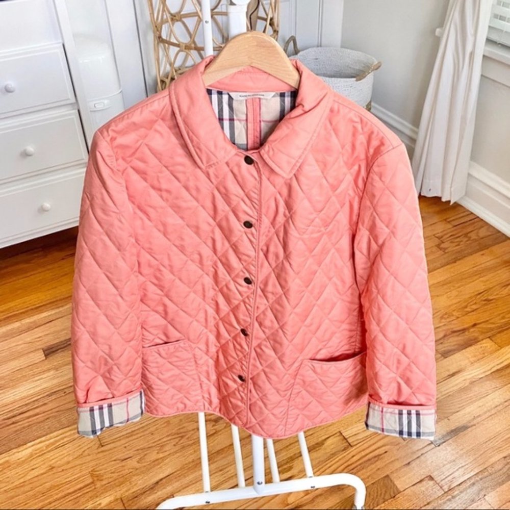 Authentic Burberry Coral Quilted Jacket